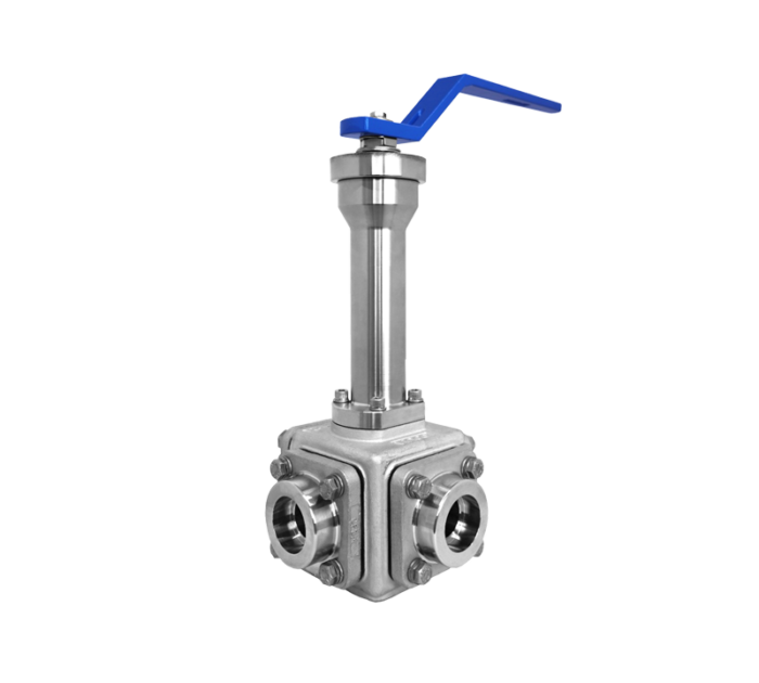 Multiport cryogenic ball valve